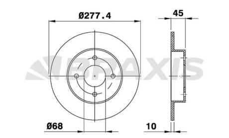 Диск гальмівний BRAXIS AE0420