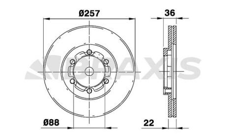 Диск гальмівний BRAXIS AE0478