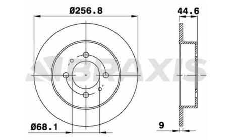 Диск гальмівний BRAXIS AE0582