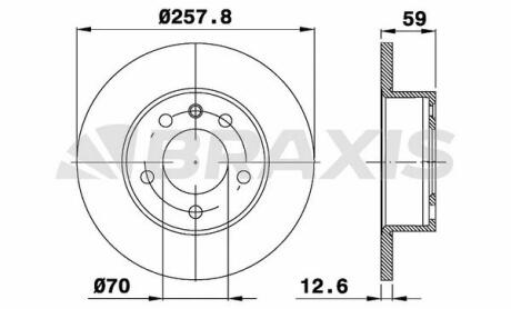 Диск гальмівний BRAXIS AE0732