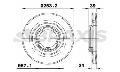 Диск гальмівний BRAXIS AE0754