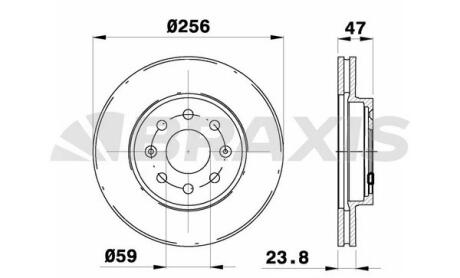 Диск гальмівний BRAXIS AE0775