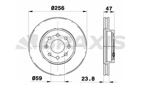 Диск гальмівний BRAXIS AE0775