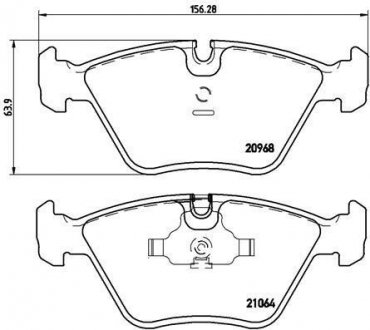 Комплект гальмівних колодок з 4 шт. дисків BREMBO P06012