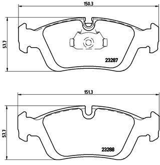 Комплект гальмівних колодок з 4 шт. дисків BREMBO P06024 (фото 1)