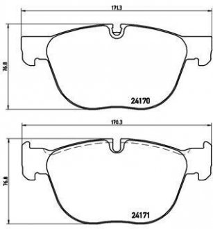 Комплект гальмівних колодок з 4 шт. дисків BREMBO P06049