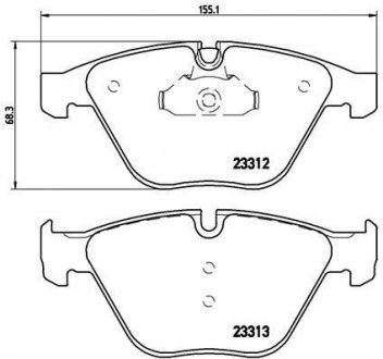 Комплект гальмівних колодок з 4 шт. дисків BREMBO P06054