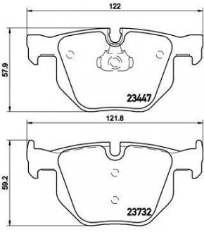 Комплект гальмівних колодок з 4 шт. дисків BREMBO P06056