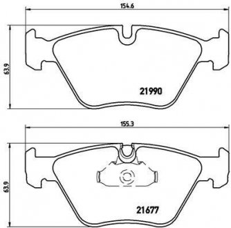 Комплект гальмівних колодок з 4 шт. дисків BREMBO P06065 (фото 1)