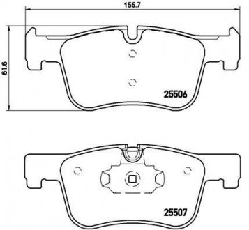 Комплект гальмівних колодок з 4 шт. дисків BREMBO P06070