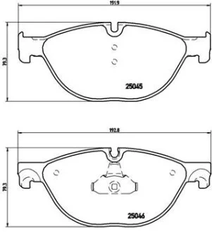 Комплект гальмівних колодок з 4 шт. дисків BREMBO P06076