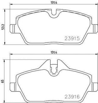 ДИСКОВI КОЛОДКИ BREMBO P06091 (фото 1)
