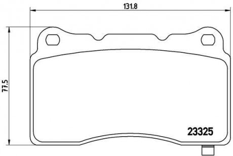 Комплект дискових гальмівних колодок BREMBO P09004 (фото 1)