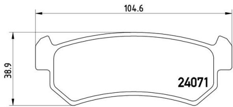 Комплект гальмівних колодок з 4 шт. дисків BREMBO P10001