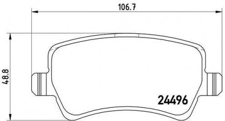 Комплект гальмівних колодок з 4 шт. дисків BREMBO P24078 (фото 1)