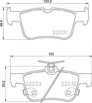 Комплект гальмівних колодок з 4 шт. дисків BREMBO P24201