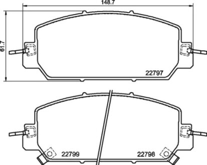 Гальмівні колодки CR-V V (RW_, RT_), 1 BREMBO P28098