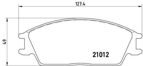 Комплект гальмівних колодок з 4 шт. дисків BREMBO P30001