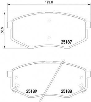 Комплект гальмівних колодок з 4 шт. дисків BREMBO P30055