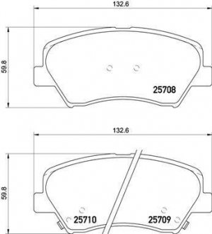 Комплект гальмівних колодок з 4 шт. дисків BREMBO P30073