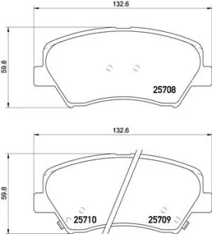 Комплект гальмівних колодок з 4 шт. дисків BREMBO P30073