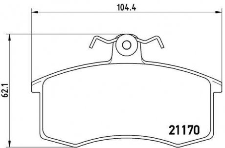 Комплект гальмівних колодок з 4 шт. дисків BREMBO P41003 (фото 1)