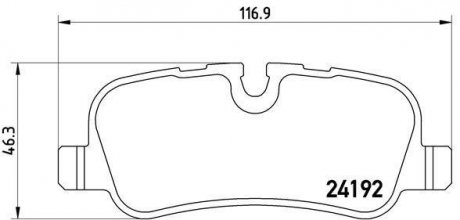 Комплект гальмівних колодок з 4 шт. дисків BREMBO P44013