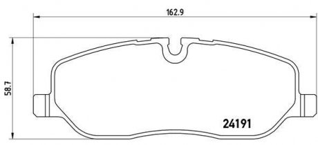 Комплект гальмівних колодок з 4 шт. дисків BREMBO P44014 (фото 1)