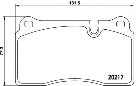 Комплект гальмівних колодок з 4 шт. дисків BREMBO P44018