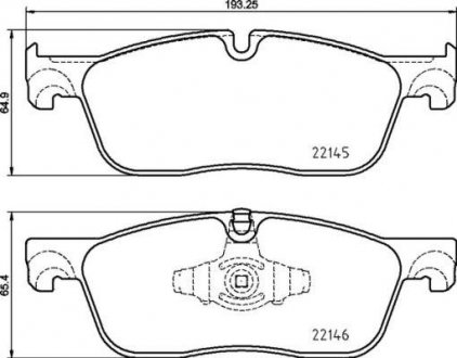 Комплект гальмівних колодок з 4 шт. дисків BREMBO P44026