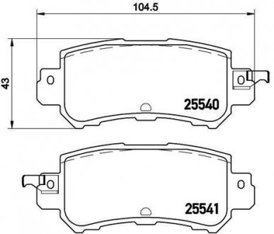 Комплект гальмівних колодок з 4 шт. дисків BREMBO P49047