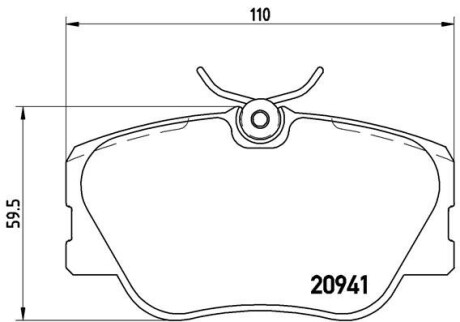 Комплект гальмівних колодок з 4 шт. дисків BREMBO P50008