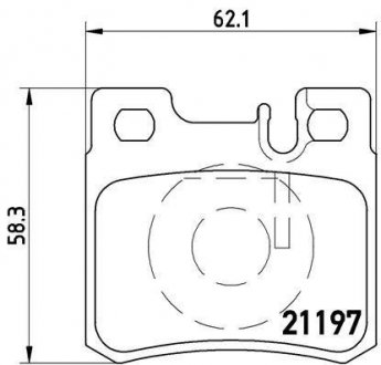 Комплект гальмівних колодок з 4 шт. дисків BREMBO P50009 (фото 1)