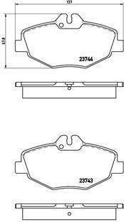 Комплект гальмівних колодок з 4 шт. дисків BREMBO P50049