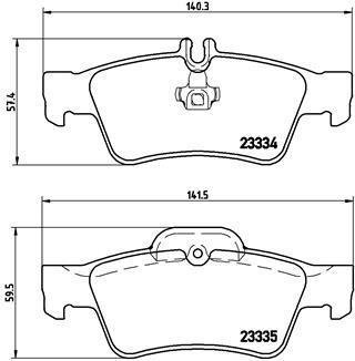 Комплект гальмівних колодок з 4 шт. дисків BREMBO P50052 (фото 1)