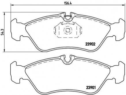 Комплект гальмівних колодок з 4 шт. дисків BREMBO P50082 (фото 1)