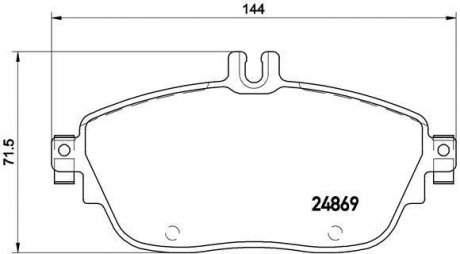 Комплект гальмівних колодок з 4 шт. дисків BREMBO P50093 (фото 1)