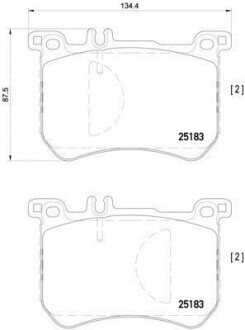 Колодки гальмівні дискові BREMBO P50111