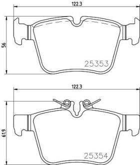 Комплект гальмівних колодок з 4 шт. дисків BREMBO P50122