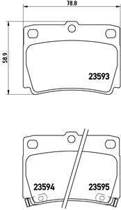 Комплект гальмівних колодок з 4 шт. дисків BREMBO P54026 (фото 1)