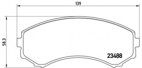 Комплект гальмівних колодок з 4 шт. дисків BREMBO P54029 (фото 1)