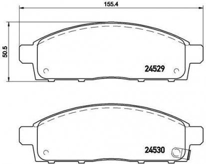 Комплект гальмівних колодок з 4 шт. дисків BREMBO P54038 (фото 1)