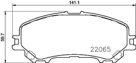 Комплект гальмівних колодок з 4 шт. дисків BREMBO P56100 (фото 1)