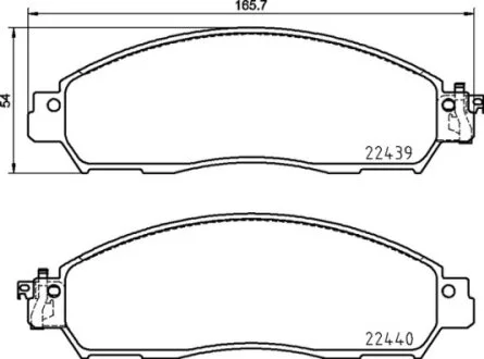 Колодка гальм. диск. NISSAN LEAF (ZE1) 08/17- передн. (вир-во) BREMBO P 56 120