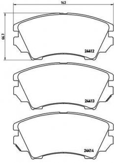 Комплект гальмівних колодок з 4 шт. дисків BREMBO P59055 (фото 1)