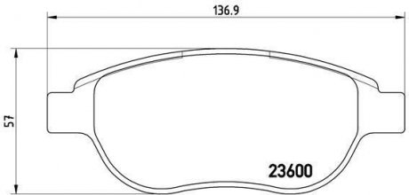 Гальмівні колодки BREMBO P61068