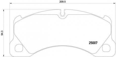 Комплект гальмівних колодок з 4 шт. дисків BREMBO P65021