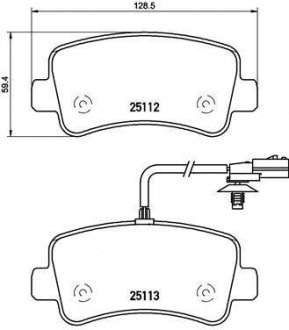 Комплект гальмівних колодок з 4 шт. дисків BREMBO P68063