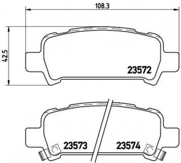 Комплект гальмівних колодок з 4 шт. дисків BREMBO P78011