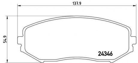 Комплект гальмівних колодок з 4 шт. дисків BREMBO P79018 (фото 1)